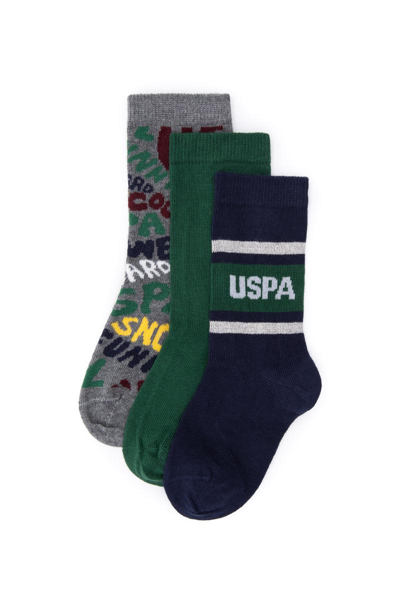 Erkek Çocuk Gri Melanj Çorap