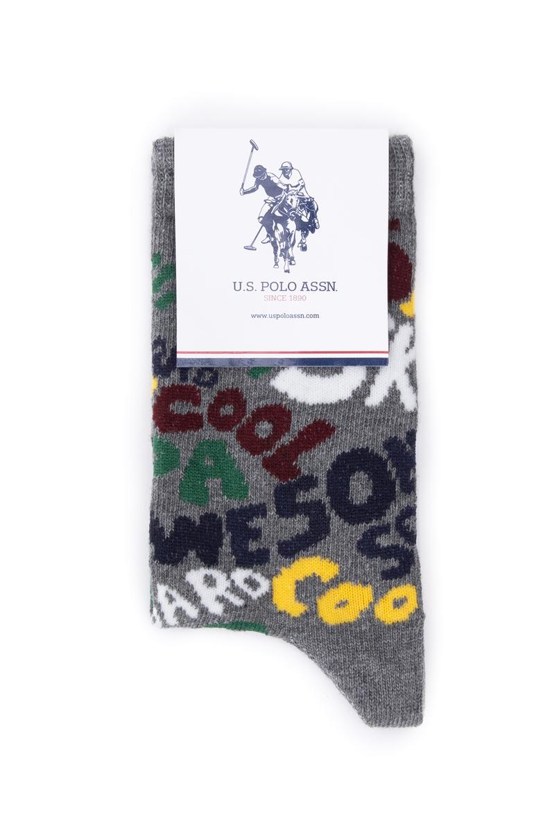 Erkek Çocuk Gri Melanj Çorap