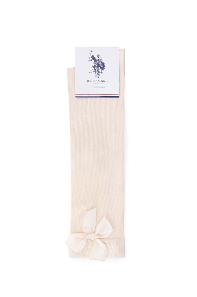 Kız Çocuk Krem Dizaltı Çorap