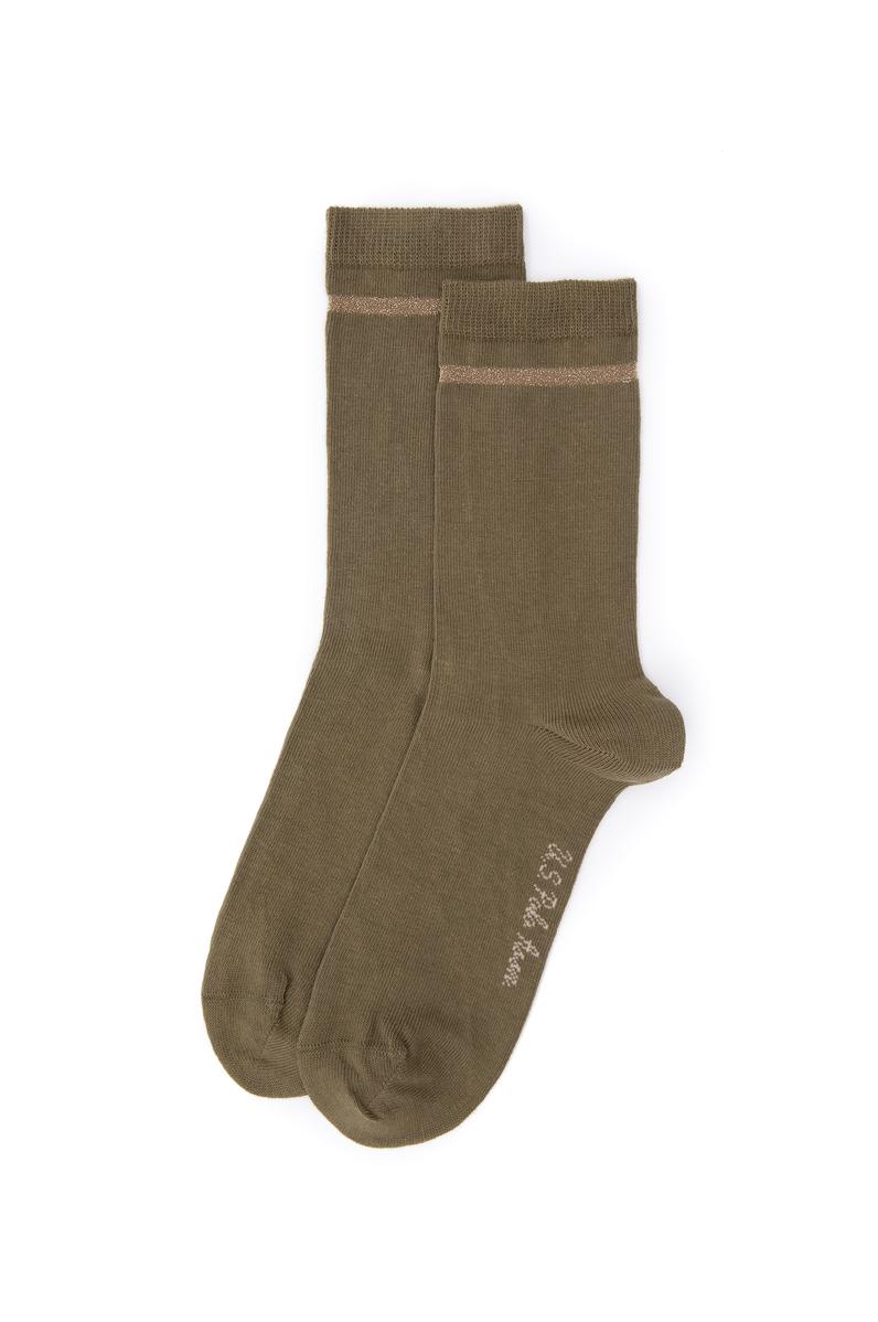Kadın Haki 2'li Soket Çorap