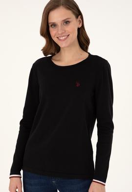 Kadın Siyah Bisiklet Yaka Kazak - 50297133015