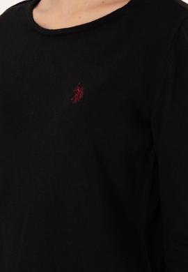 Kadın Siyah Bisiklet Yaka Kazak - 50297133015