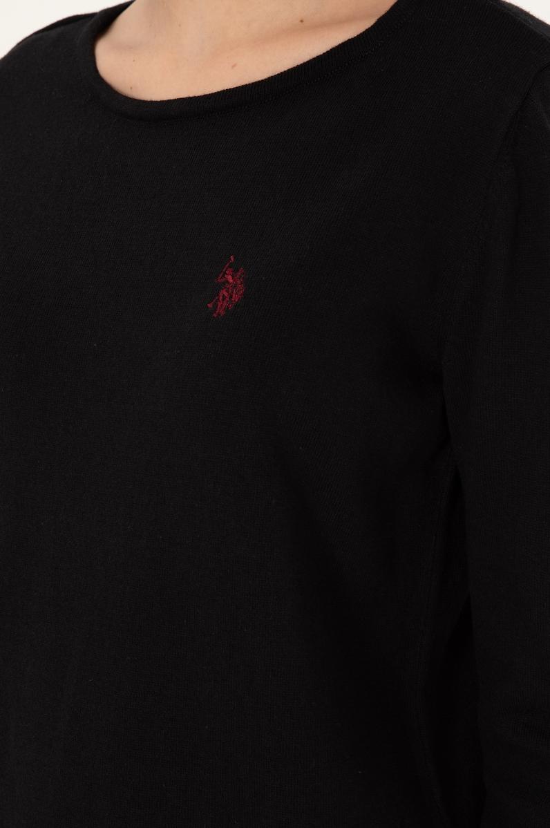 Kadın Siyah Bisiklet Yaka Kazak