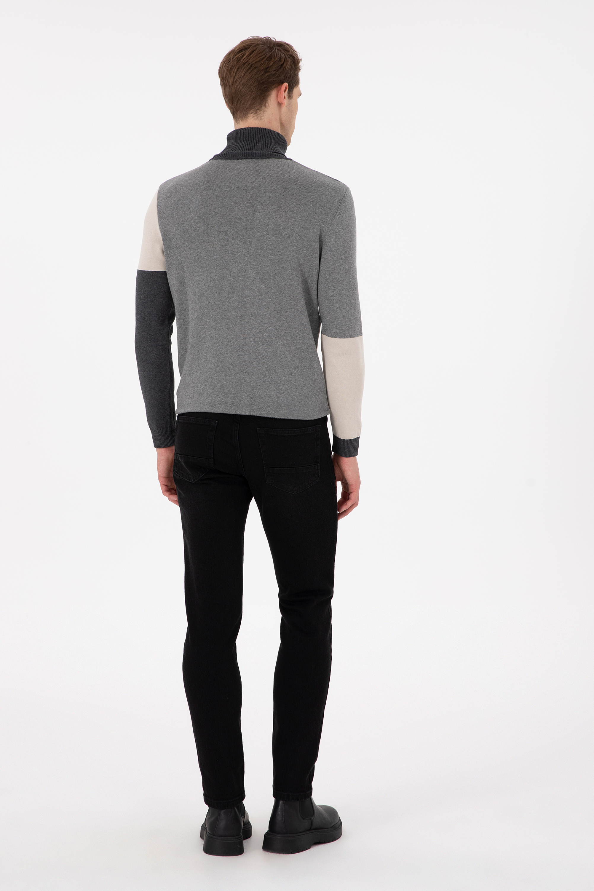 Erkek Siyah Jean Pantolon - Image 4