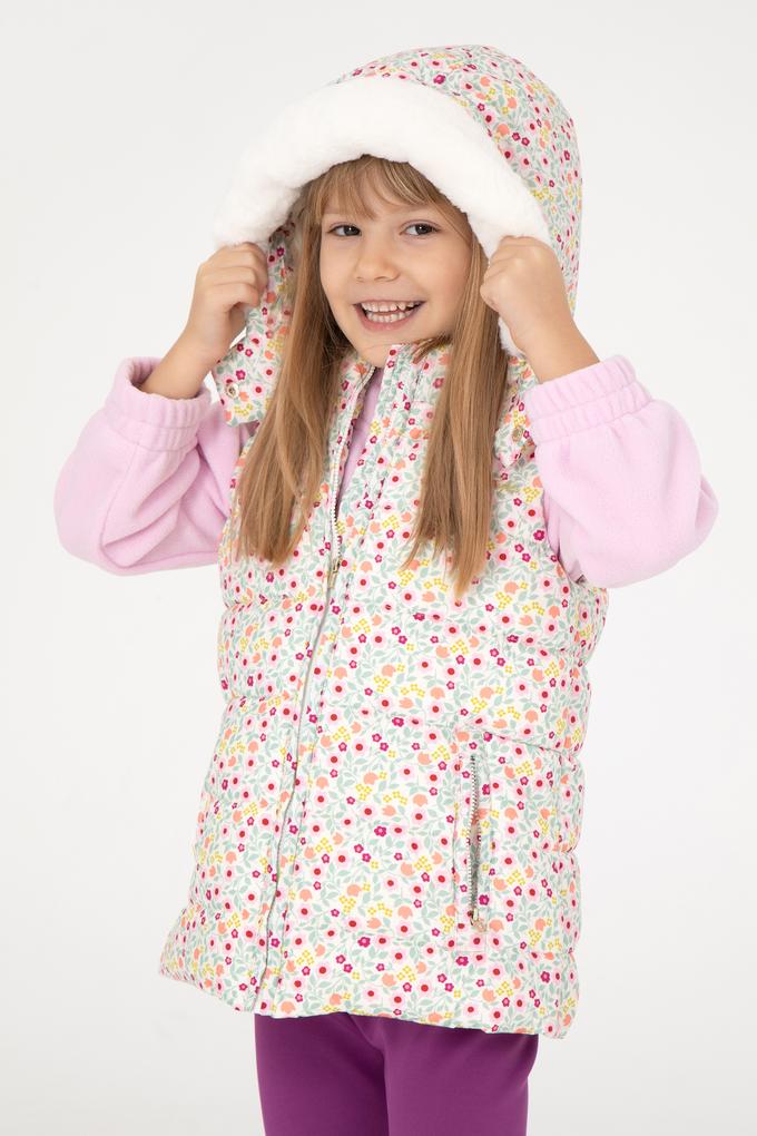 Kız Çocuk Krem Yelek