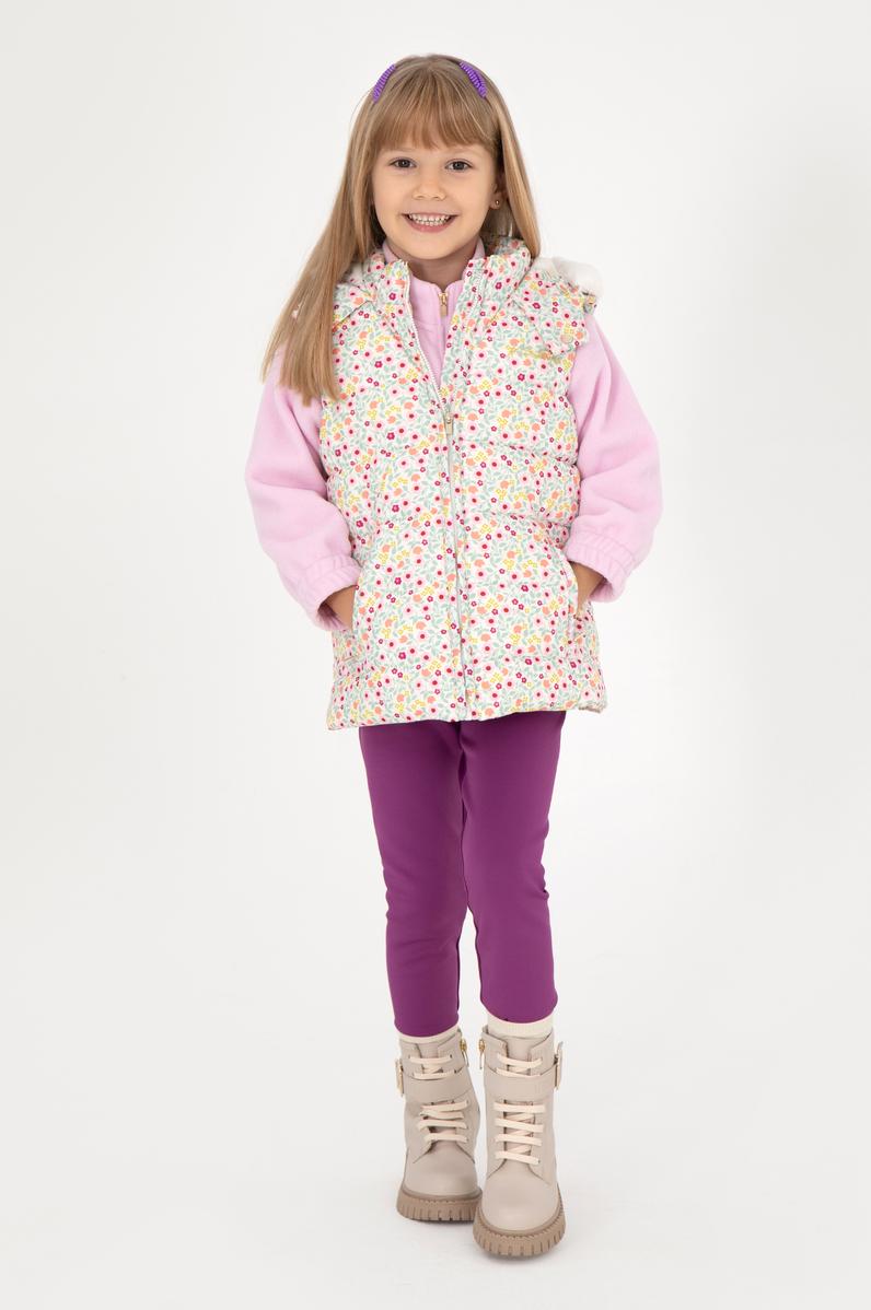 Kız Çocuk Krem Yelek