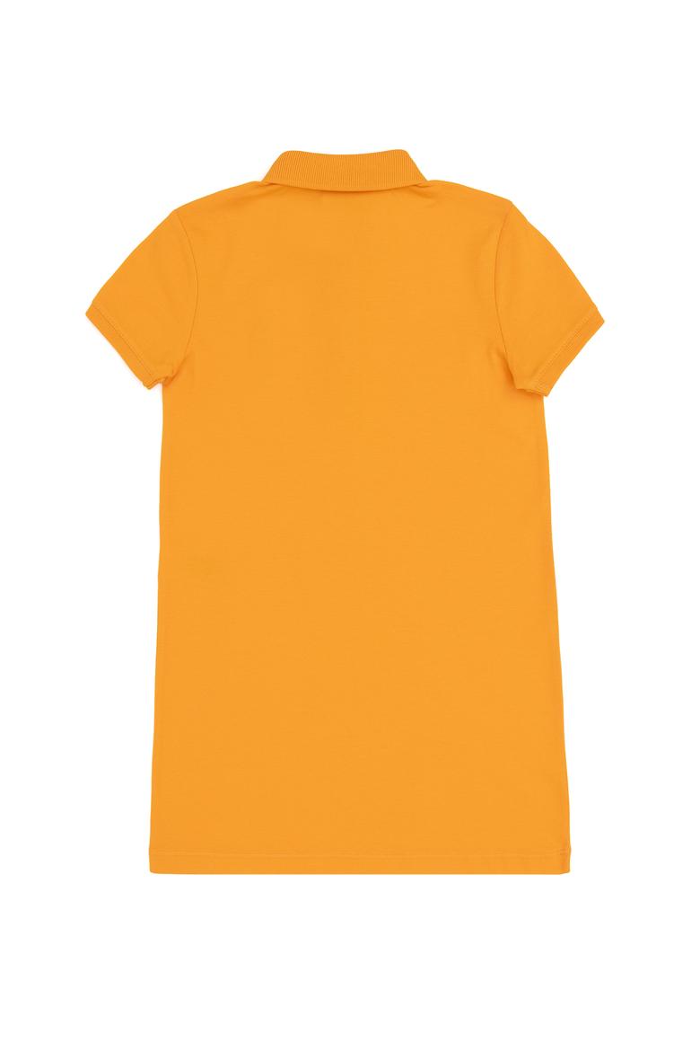 Kız Çocuk Turuncu Polo Yaka Örme Elbise - 50288076081