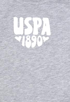 Kız Çocuk Gri Melanj Basic Tişört - 50294756027