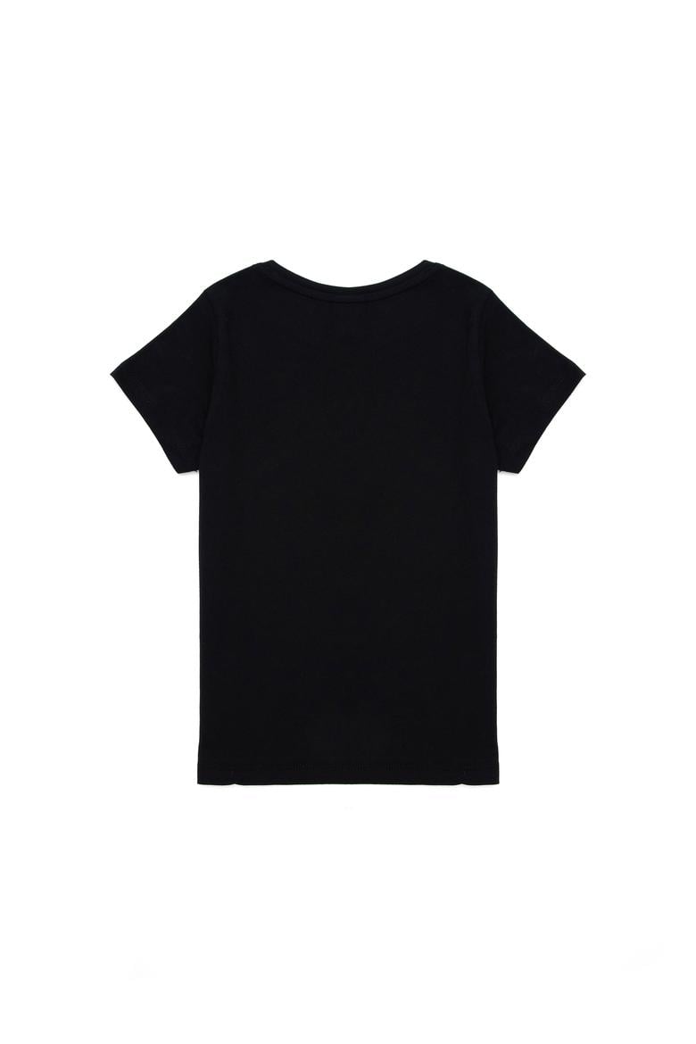 Kız Çocuk Siyah Basic Tişört - 50294756008