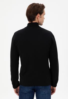 Erkek Siyah Örme Hırka - 50293386029