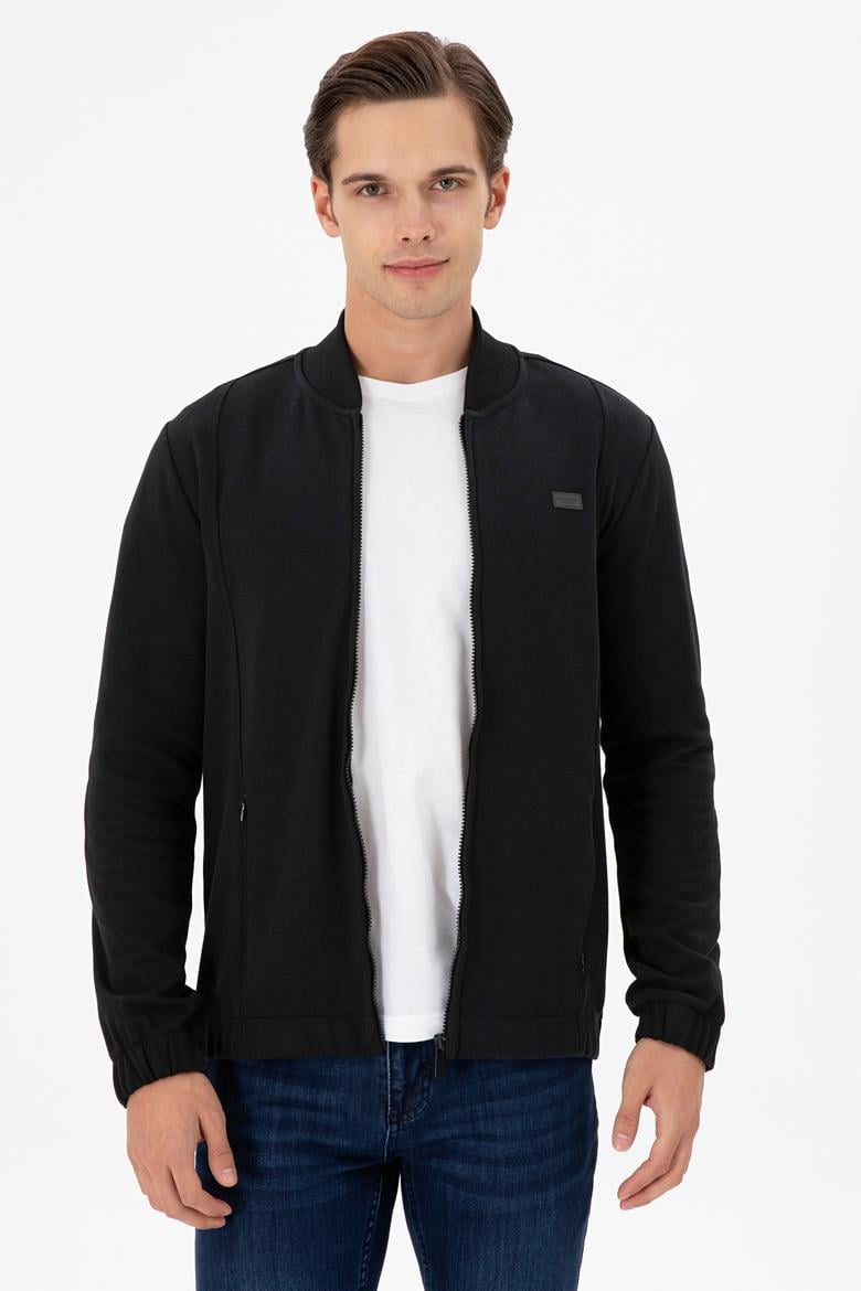 Erkek Siyah Örme Hırka