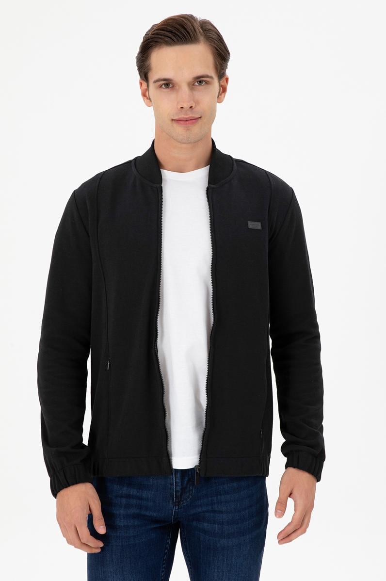 Erkek Siyah Örme Hırka