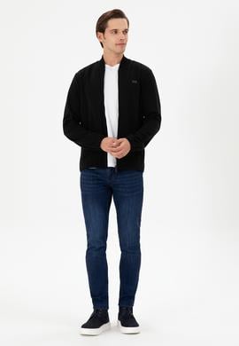 Erkek Siyah Örme Hırka - 50293386029