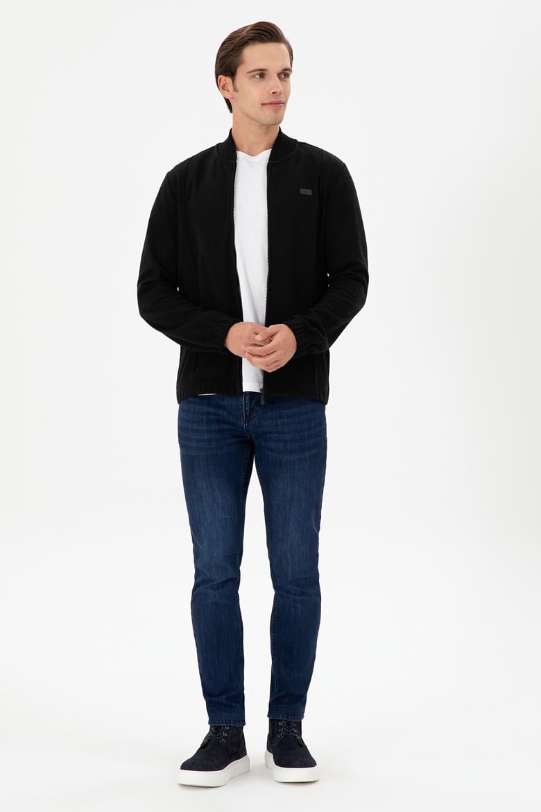 Erkek Siyah Örme Hırka - 50293386029