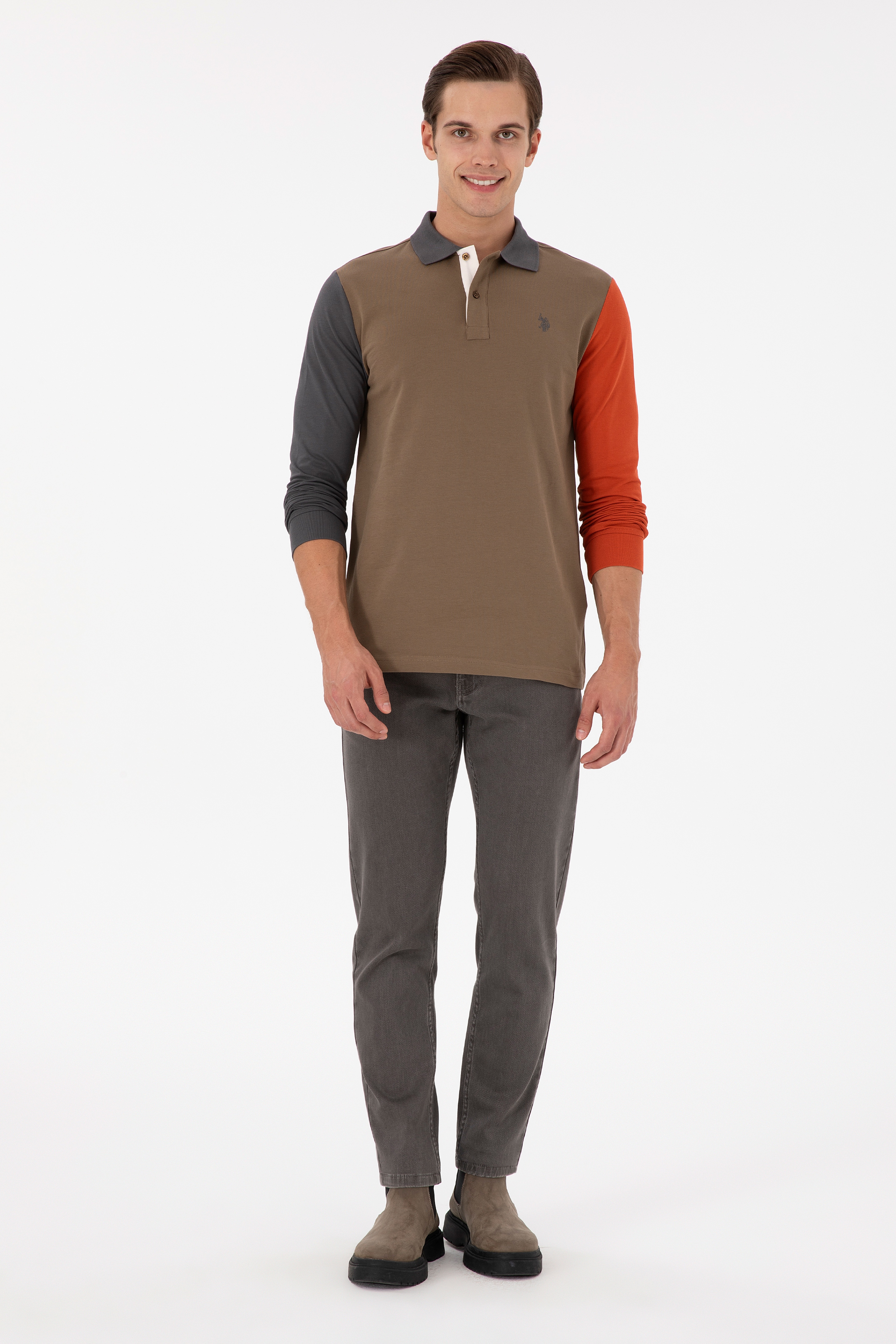 Erkek Haki Sweatshirt - Image 4