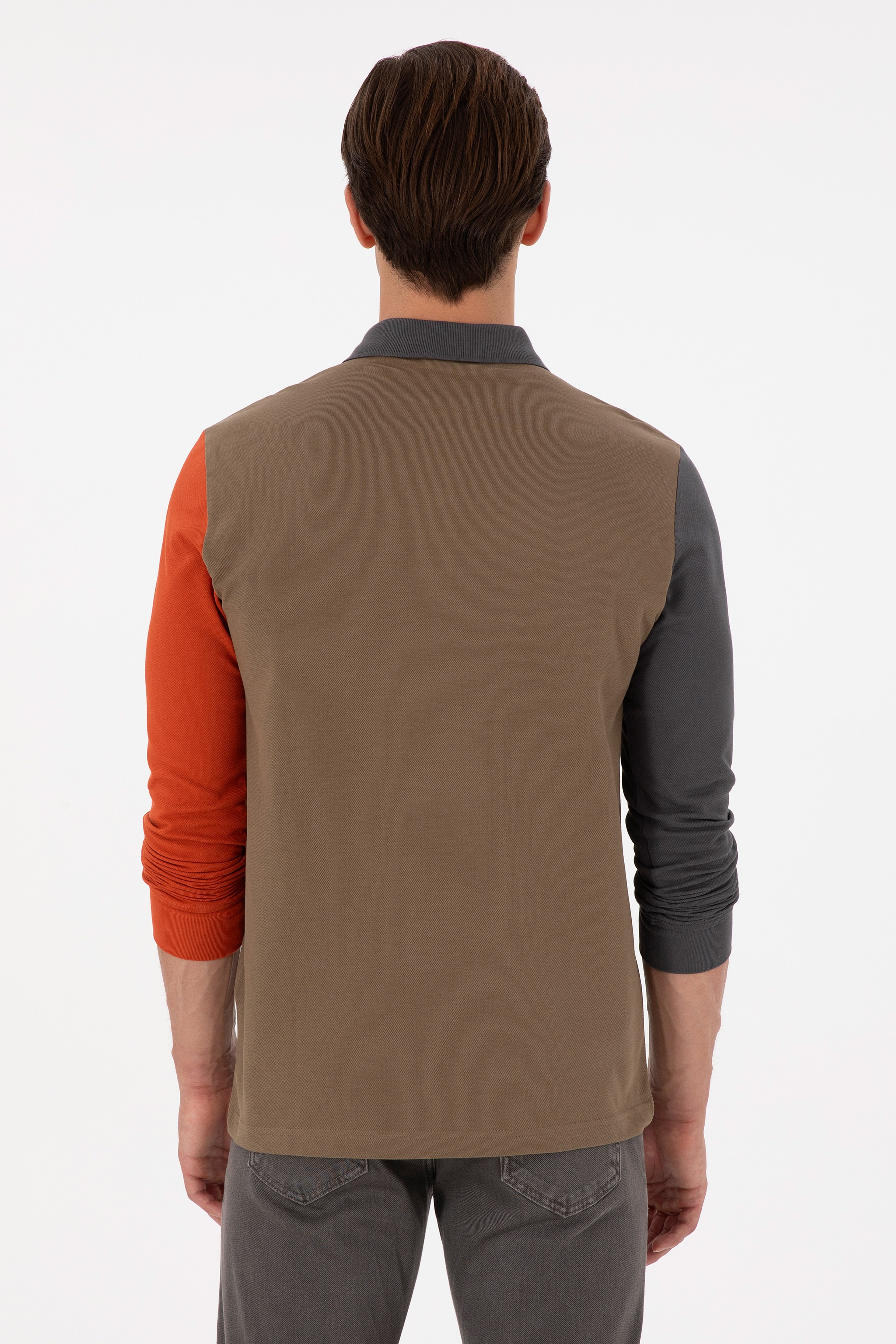 Erkek Haki Sweatshirt - Image 5