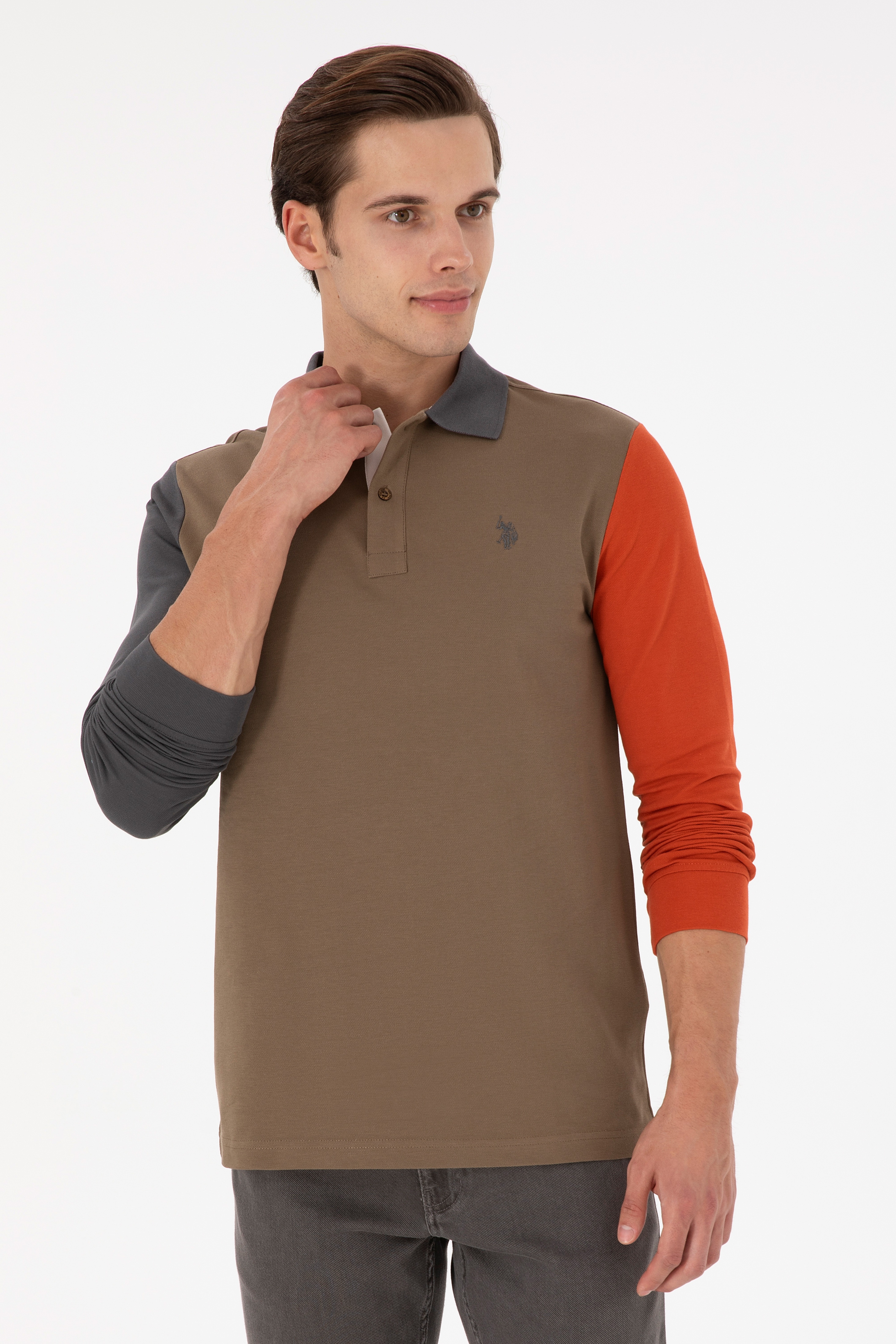 Erkek Haki Sweatshirt - Image 1