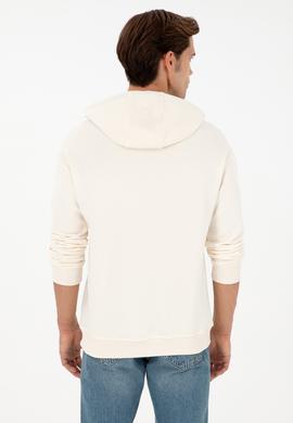 Erkek Krem Basic Sweatshirt - 50295149048