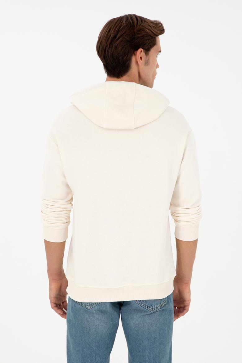 Erkek Krem Basic Sweatshirt - 50295149048