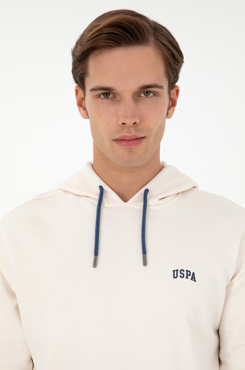 Erkek Krem Basic Sweatshirt