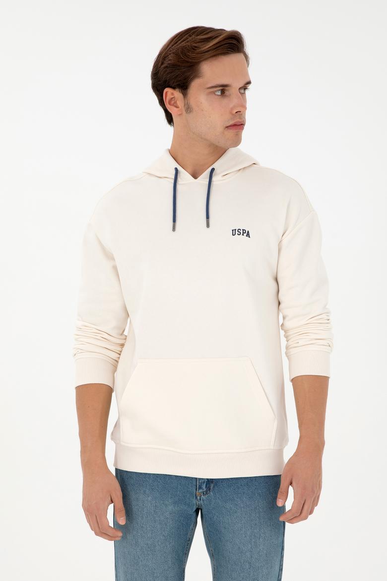 Erkek Krem Basic Sweatshirt