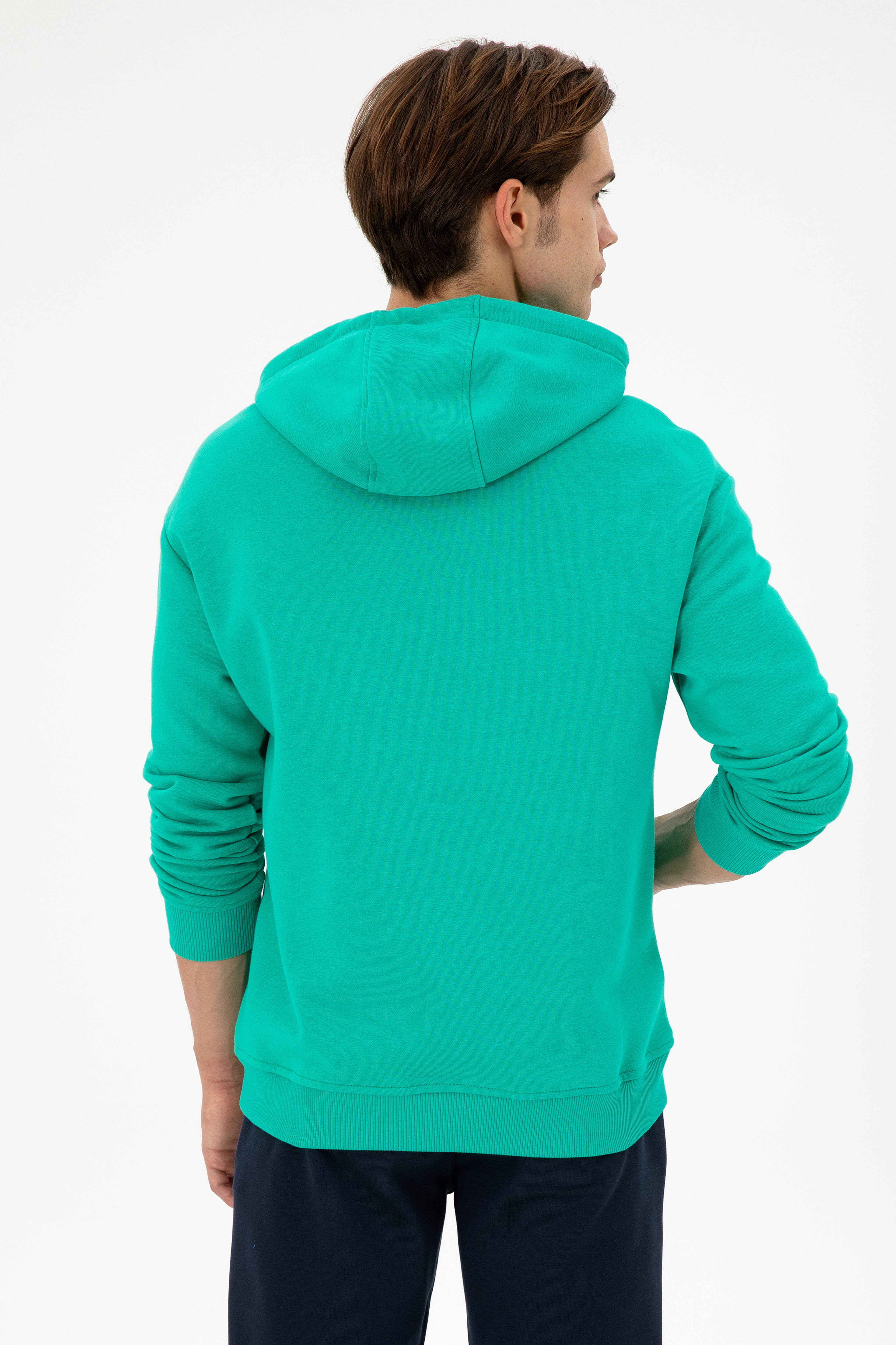 Erkek Mint Basic Sweatshirt - Image 5