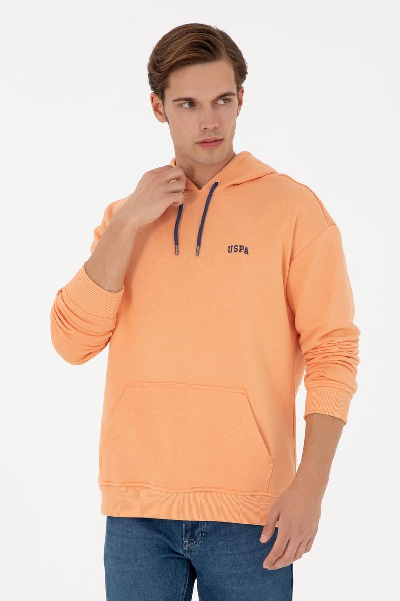 Erkek Turuncu Basic Sweatshirt