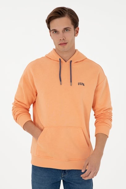 Erkek Turuncu Basic Sweatshirt