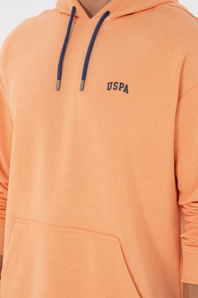 Erkek Turuncu Basic Sweatshirt