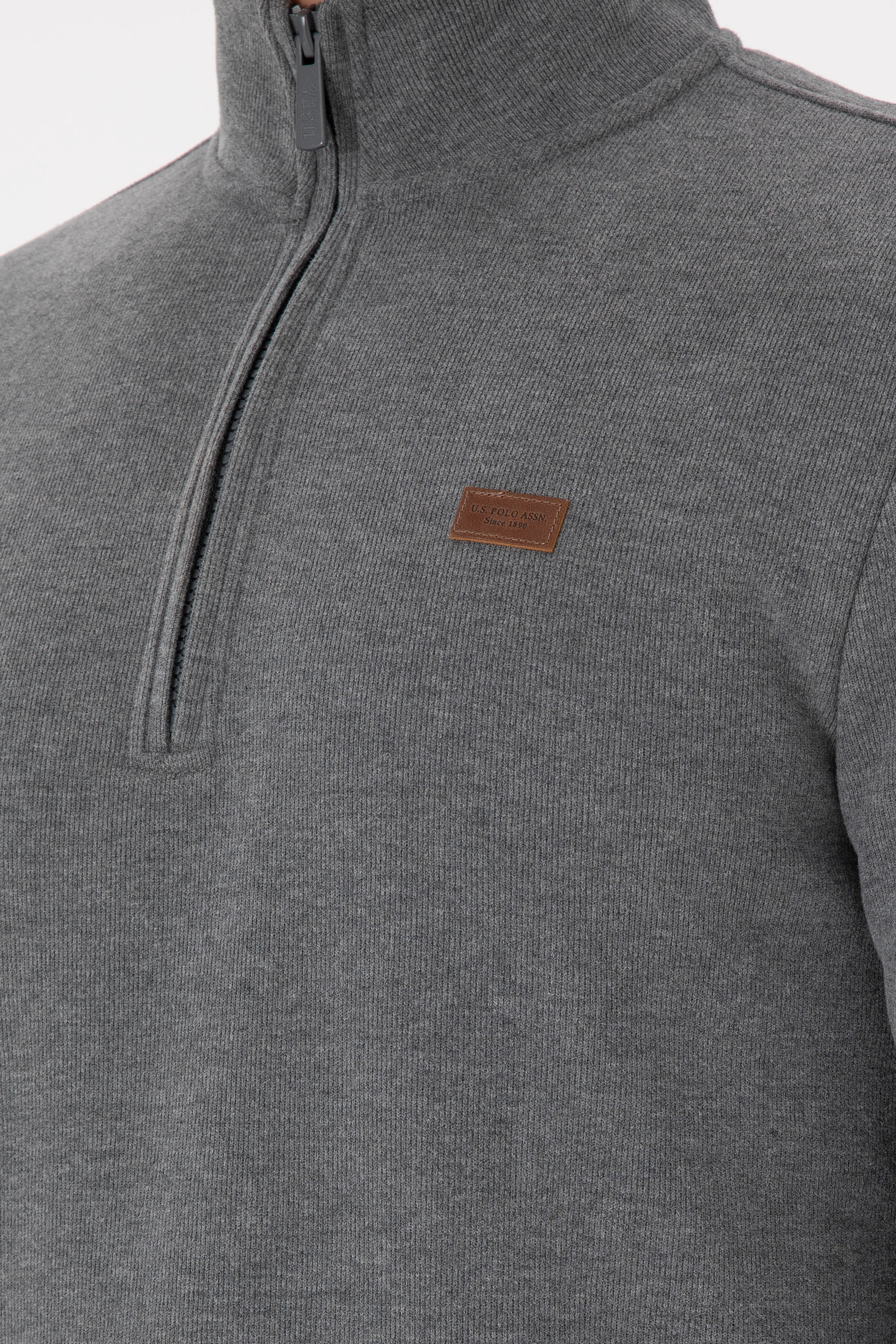 Erkek Antrasit Melanj Basic Sweatshirt - Image 7