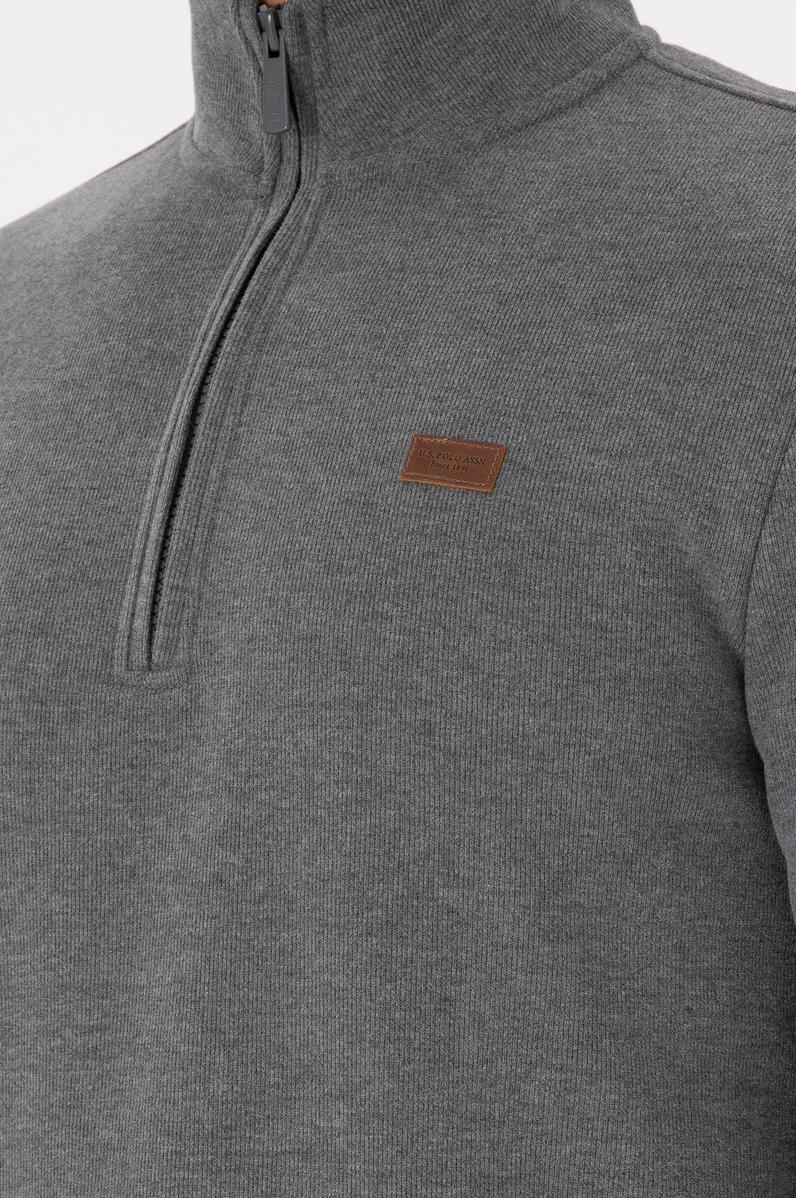 Erkek Antrasit Melanj Basic Sweatshirt