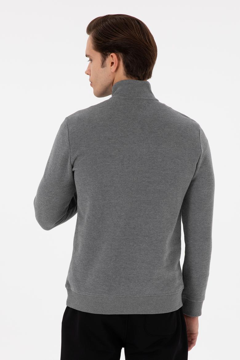 Erkek Antrasit Melanj Basic Sweatshirt - 50298243021