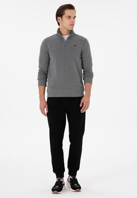 Erkek Antrasit Melanj Basic Sweatshirt - 50298243021