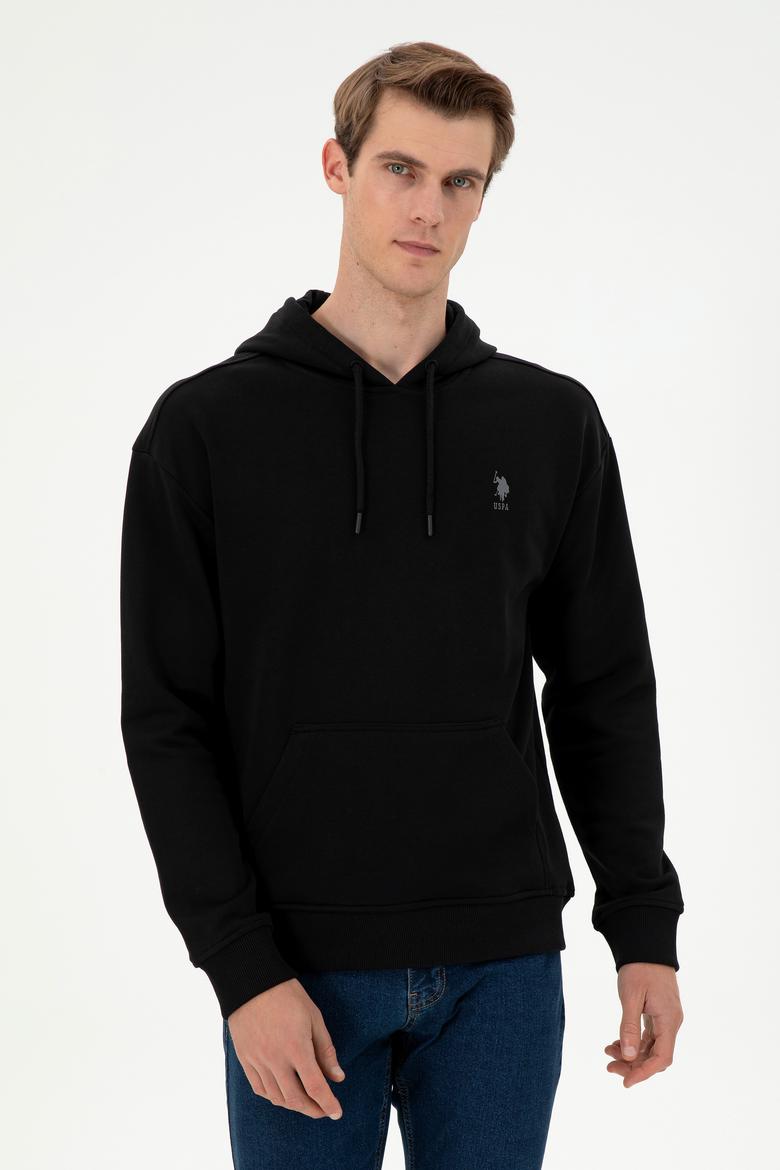 Erkek Siyah Basic Sweatshirt