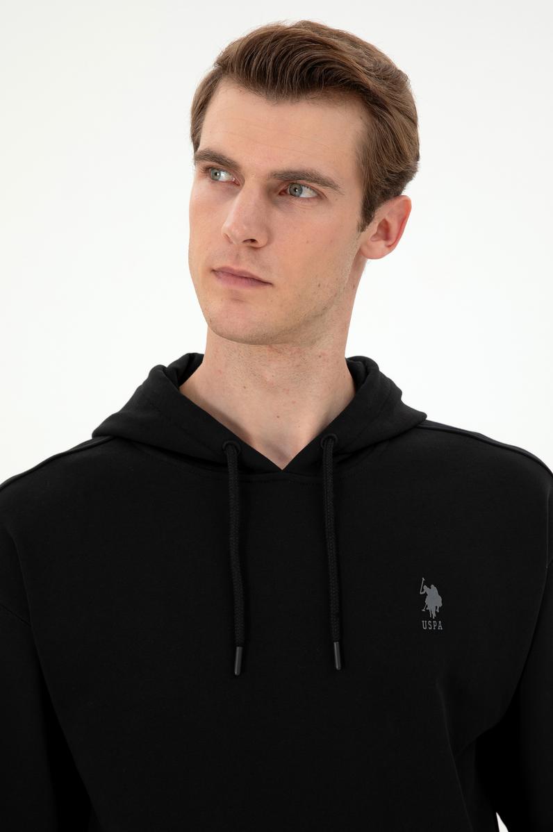 Erkek Siyah Basic Sweatshirt