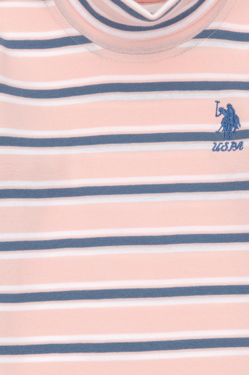 Kız Çocuk Toz Pembe Balıkçı Yaka Sweatshirt