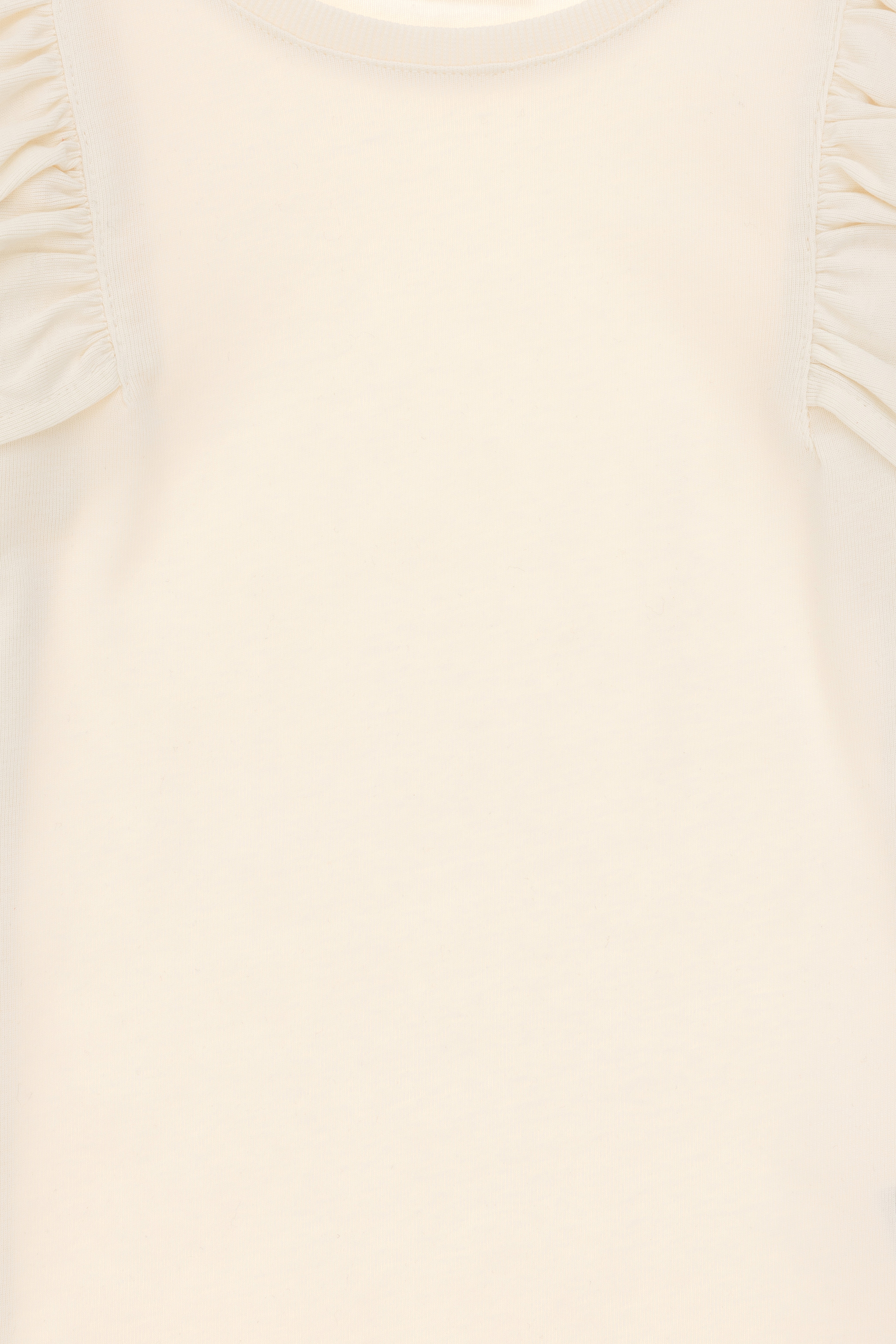 Kız Çocuk Krem Bisiklet Yaka Sweatshirt