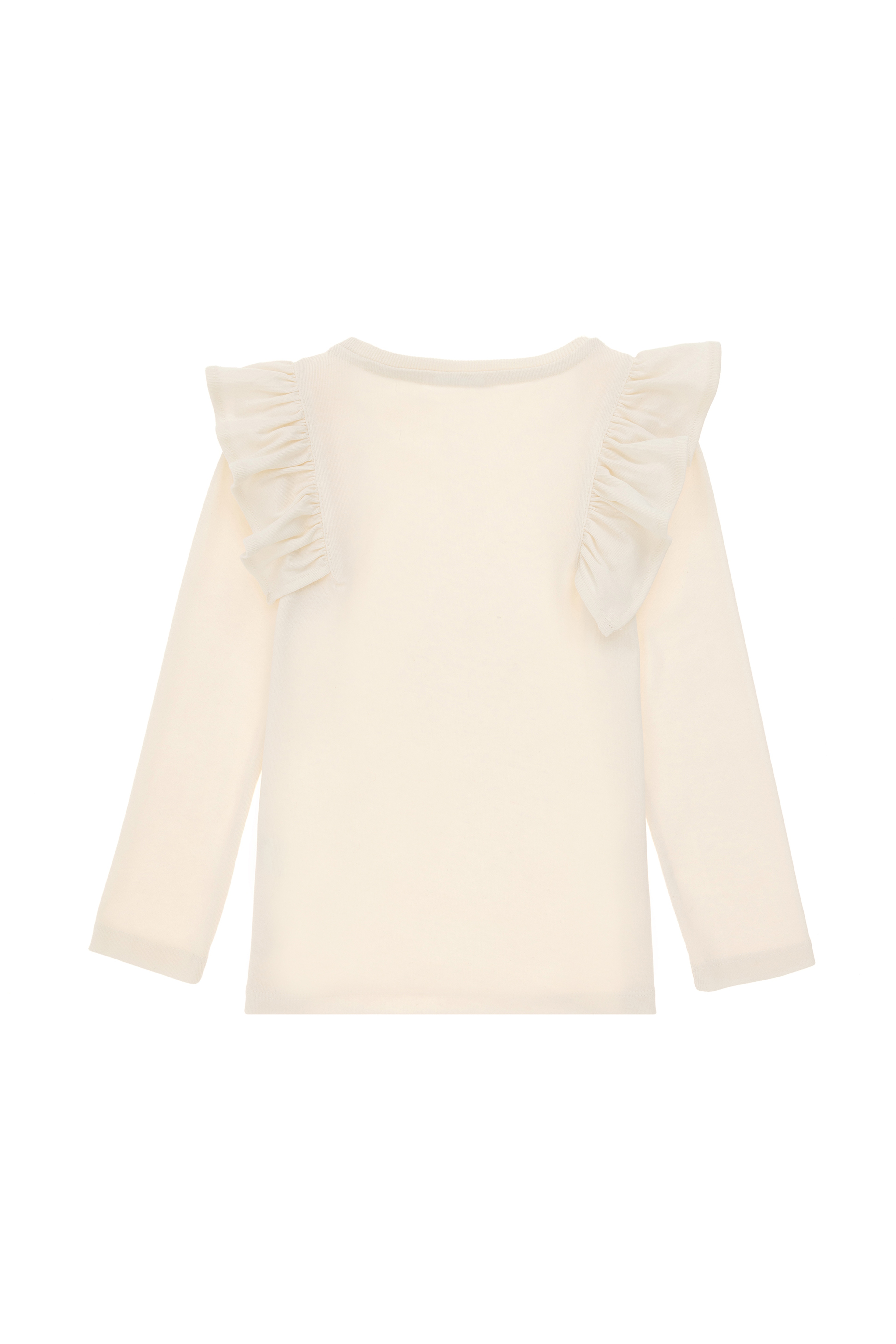 Kız Çocuk Krem Bisiklet Yaka Sweatshirt
