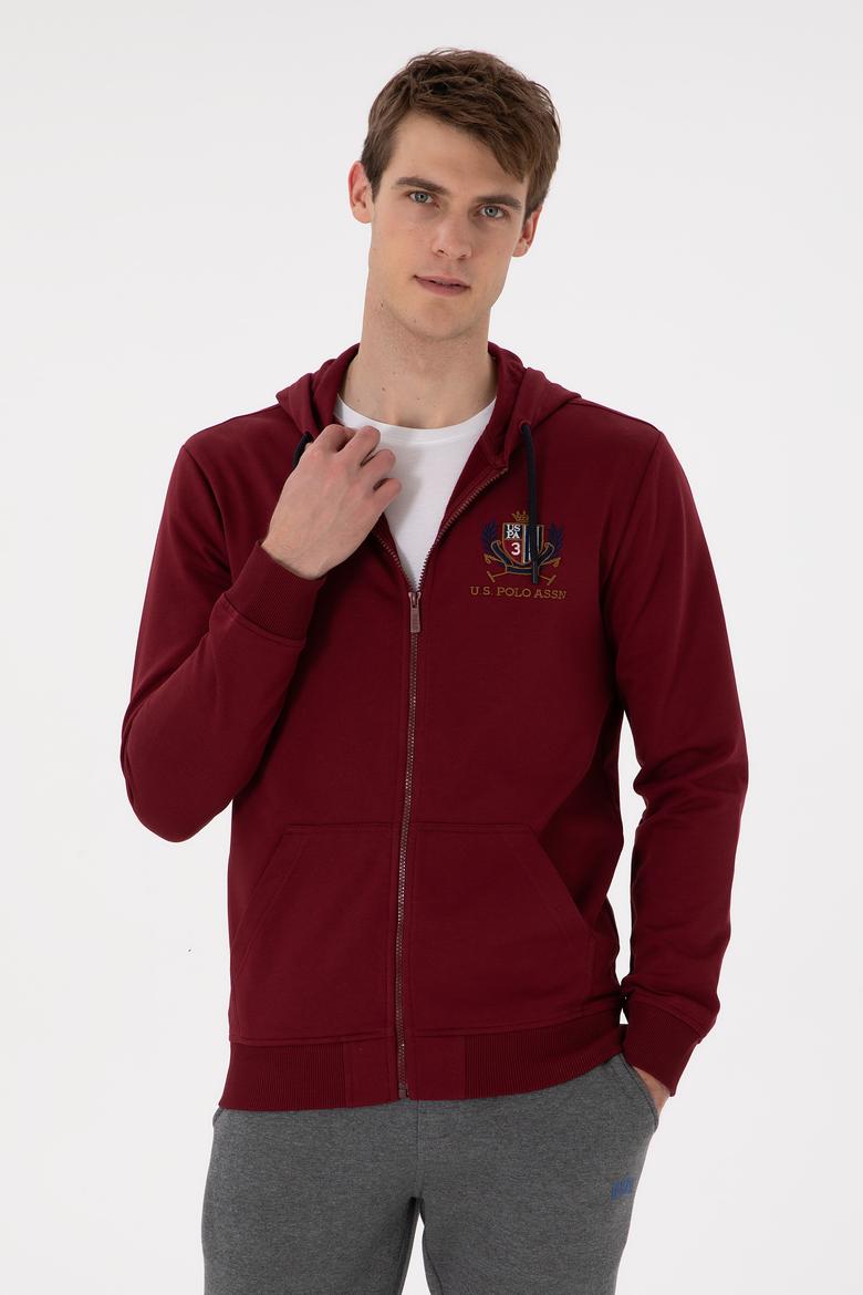 Erkek Bordo Örme Hırka