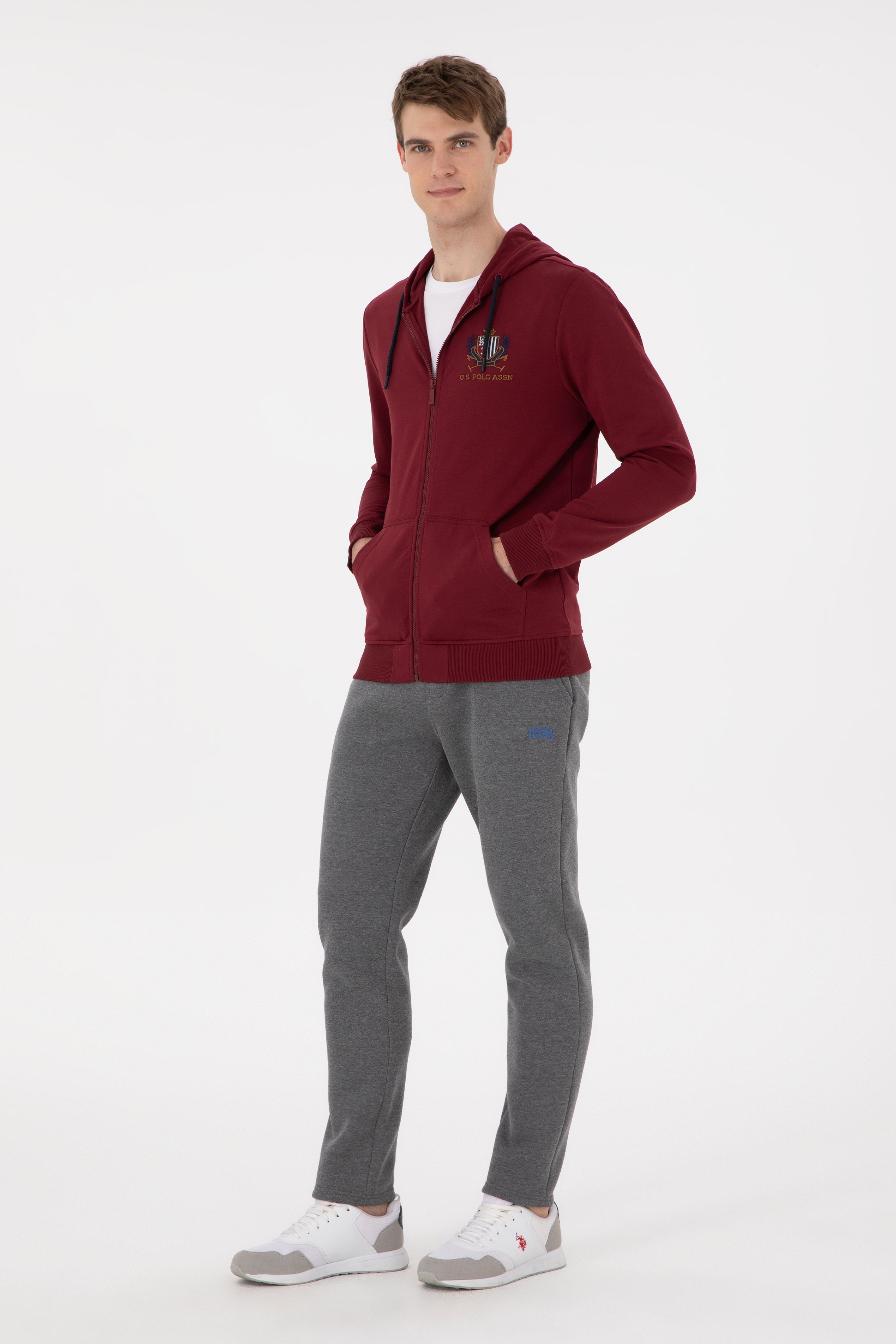 Erkek Bordo Örme Hırka - Image 4