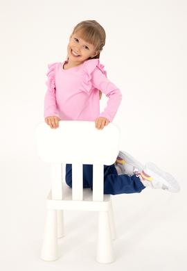 Kız Çocuk Pembe Bisiklet Yaka Sweatshirt - 50296375032