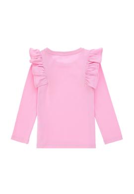 Kız Çocuk Pembe Bisiklet Yaka Sweatshirt - 50296375032