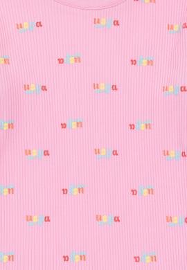 Kız Çocuk Pembe Bisiklet Yaka Sweatshirt - 50298175017