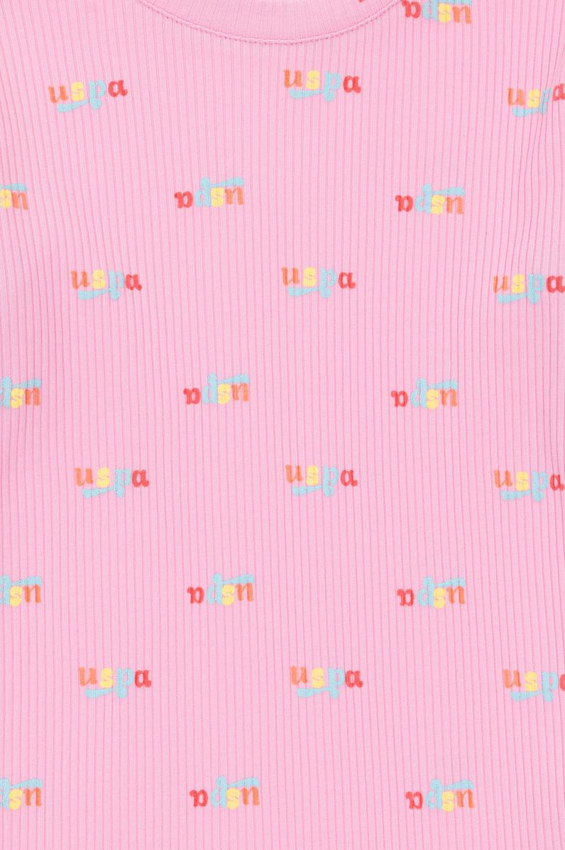 Kız Çocuk Pembe Bisiklet Yaka Sweatshirt