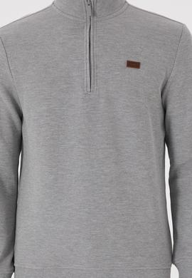 Erkek Gri Melanj Basic Sweatshirt - 50298243011