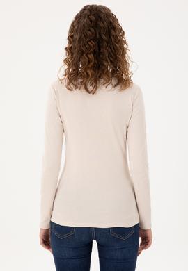 Kadın Taş Bisiklet Yaka Sweatshirt - 50297870028