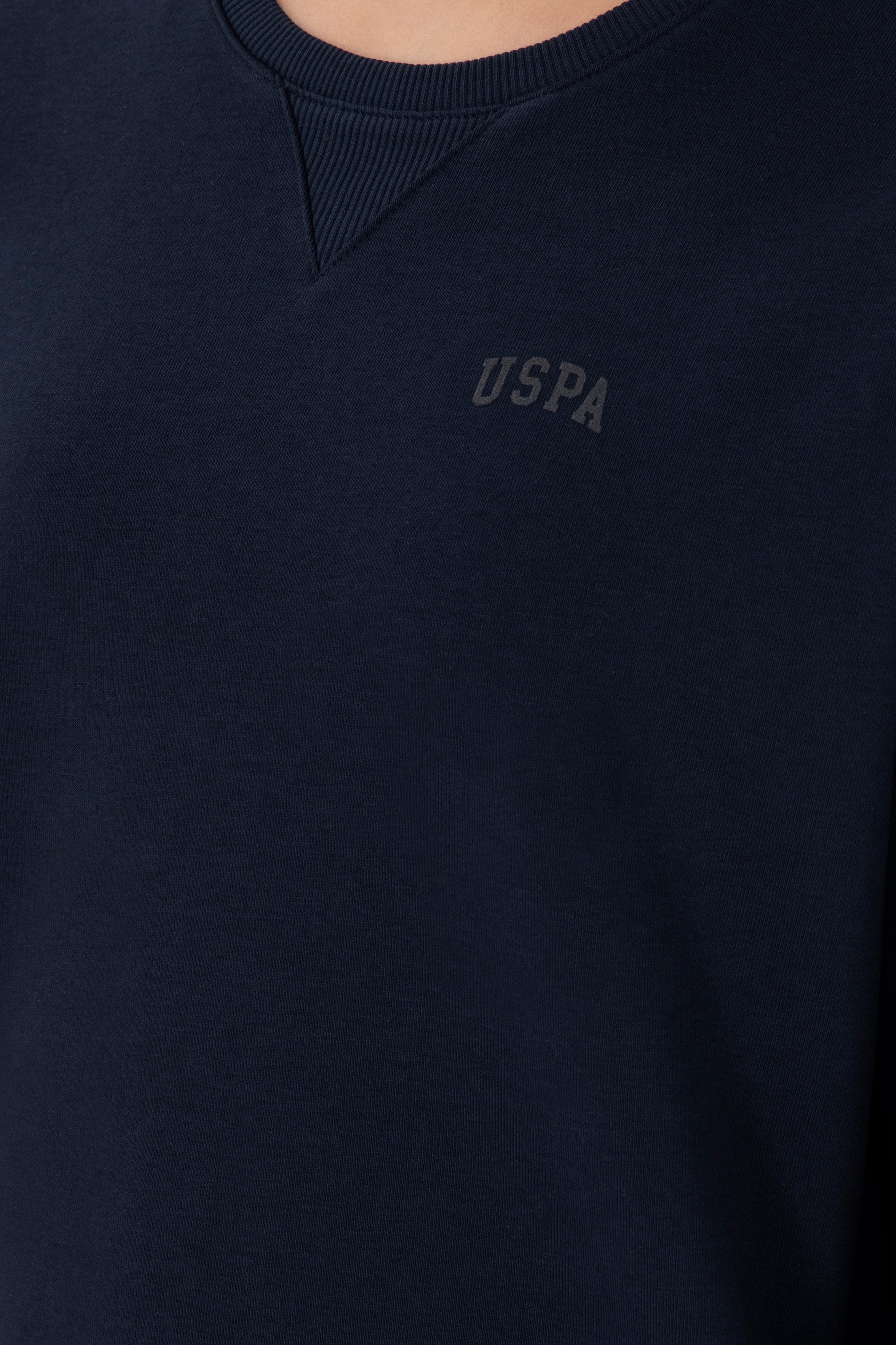 Kadın Lacivert Basic Bisiklet Yaka Sweatshirt - Image 7
