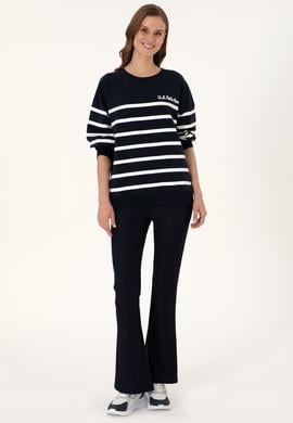 Kadın Lacivert İspanyol Paça Tayt - 50297274015