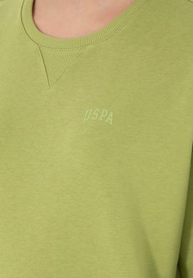 Kadın Fıstık Yeşili Basic Bisiklet Yaka Sweatshirt - 50297296014