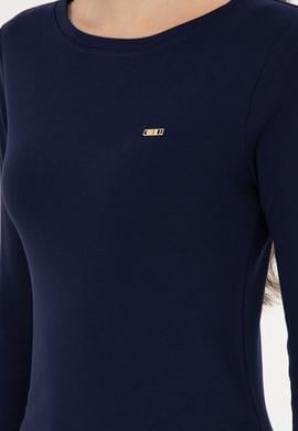 Kadın Lacivert Bisiklet Yaka Sweatshirt - 50297870017